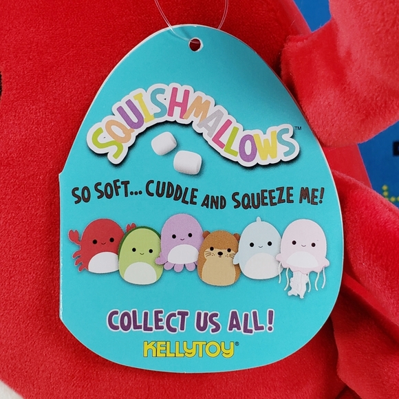 Squishmallow Carlos the Red Crab 8" 2020 UltraSoft Collectible Sealife Plush - Picture 10 of 12